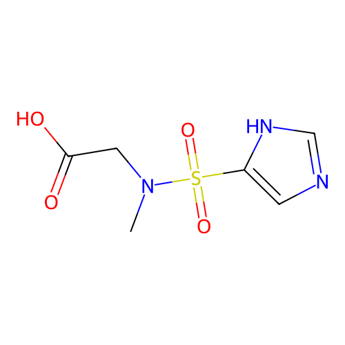[(1H-imidazol-5-ylsulfonyl)(methyl)amino]acetic acid structure