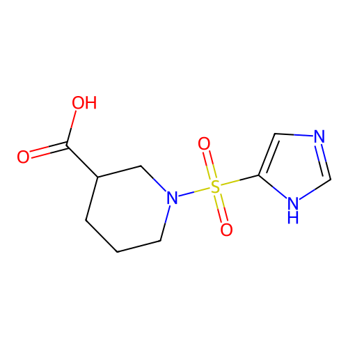1-(1H-imidazol-4-ylsulfonyl)piperidine-3-carboxylic acid structure