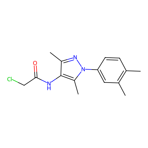 2-Chloro-N-[1-(3,4-dimethyl-phenyl)-3,5-dimethyl-1H-pyrazol-4-yl]-acetamide structure