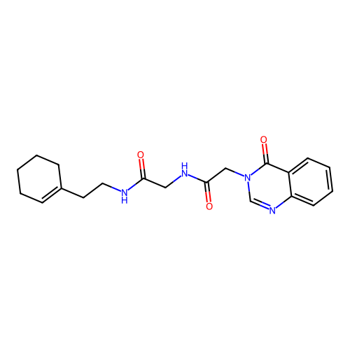 N-(2-(cyclohex-1-en-1-yl)ethyl)-2-(2-(4-oxoquinazolin-3(4H)-yl)acetamido)acetamide structure