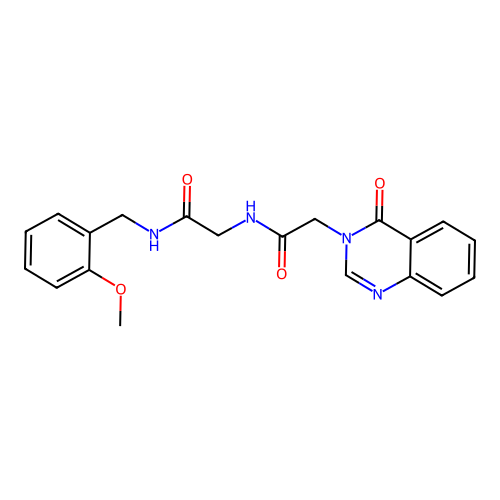 N-(2-methoxybenzyl)-N~2~-[(4-oxoquinazolin-3(4H)-yl)acetyl]glycinamide structure