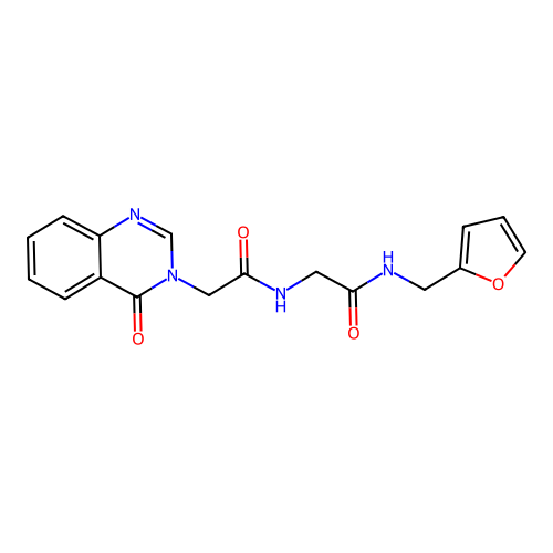 N-(furan-2-ylmethyl)-N~2~-[(4-oxoquinazolin-3(4H)-yl)acetyl]glycinamide structure