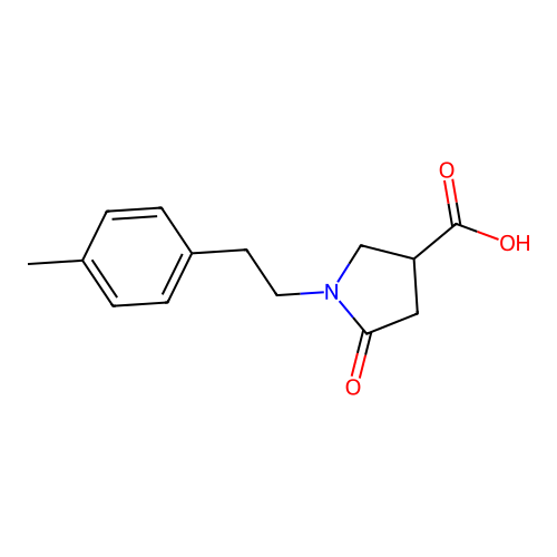 1-[2-(4-Methylphenyl)ethyl]-5-oxopyrrolidine-3-carboxylic acid structure