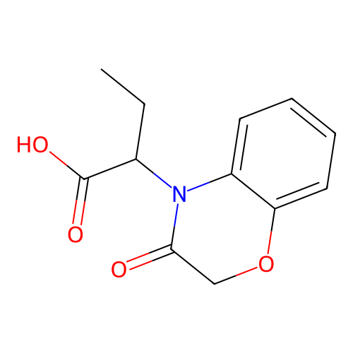 2-(3-oxo-2,3-dihydro-4H-1,4-benzoxazin-4-yl)butanoic acid structure