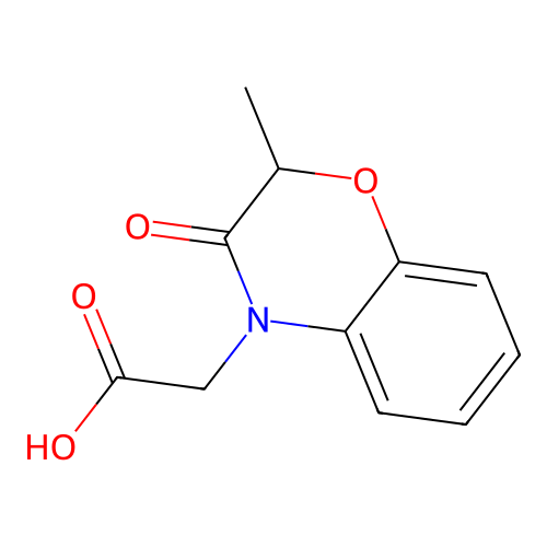 2-(2-methyl-3-oxo-3,4-dihydro-2H-1,4-benzoxazin-4-yl)acetic acid structure