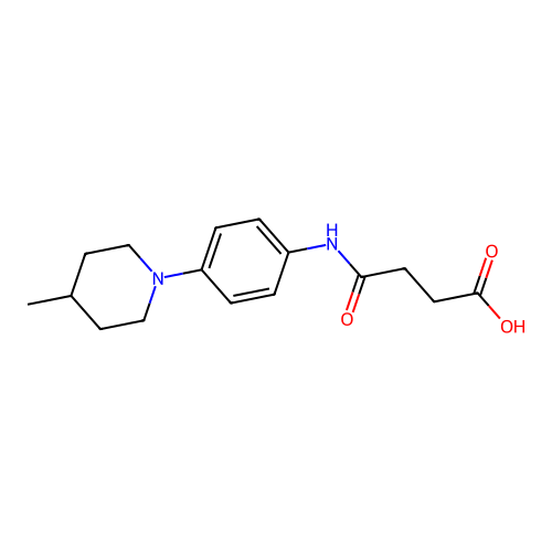 3-{[4-(4-Methylpiperidin-1-yl)phenyl]carbamoyl}propanoic acid structure