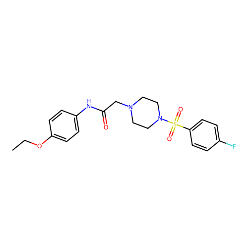 N-(4-ethoxyphenyl)-2-[4-(4-fluorophenyl)sulfonylpiperazin-1-yl]acetamide structure