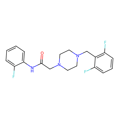 2-{4-[(2,6-Difluorophenyl)methyl]piperazin-1-YL}-N-(2-fluorophenyl)acetamide structure