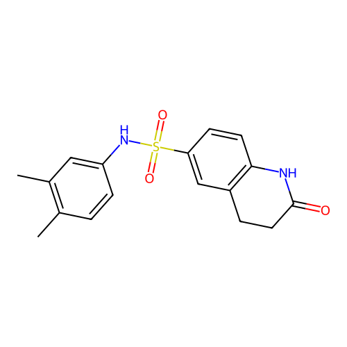N-(3,4-dimethylphenyl)-2-oxo-3,4-dihydro-1H-quinoline-6-sulfonamide structure