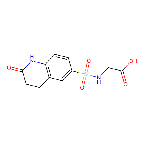 N-[(2-oxo-1,2,3,4-tetrahydroquinolin-6-yl)sulfonyl]glycine structure
