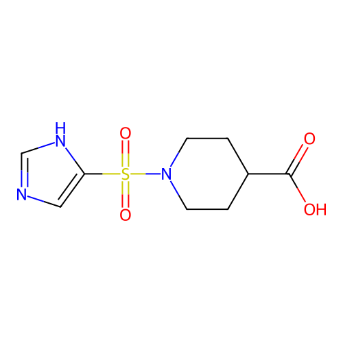 1-(1H-imidazol-4-ylsulfonyl)piperidine-4-carboxylic acid structure