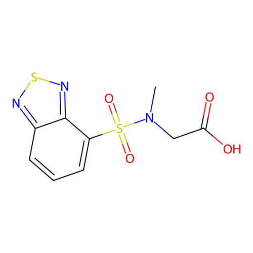[(2,1,3-Benzothiadiazol-4-ylsulfonyl)(methyl)-amino]acetic acid structure