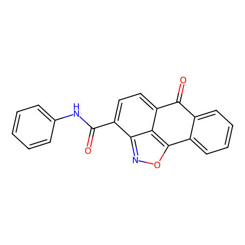 6-oxo-N-phenyl-6H-anthra[1,9-cd]isoxazole-3-carboxamide structure