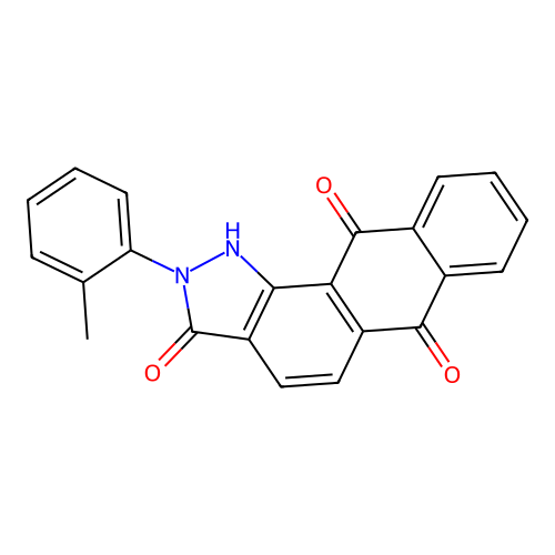 2-(2-methylphenyl)-1H-naphtho[2,3-g]indazole-3,6,11-trione structure