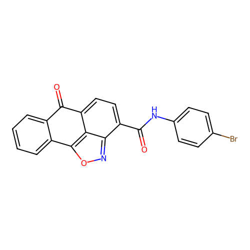 N-(4-Bromophenyl)-6-oxo-6H-anthra[1,9-CD]isoxazole-3-carboxamide structure