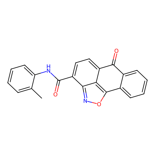 6-oxo-N-(o-tolyl)-6H-anthra[1,9-cd]isoxazole-3-carboxamide structure