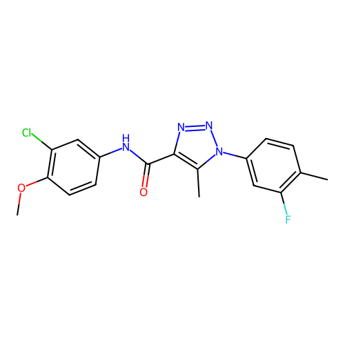 C18H16ClFN4O2 structure