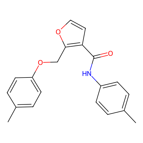 2-[(4-methylphenoxy)methyl]-N-(4-methylphenyl)furan-3-carboxamide structure