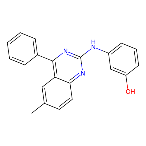 3-[(6-Methyl-4-phenylquinazolin-2-yl)amino]phenol structure