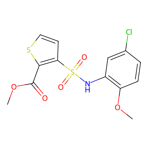 Methyl 3-[(5-chloro-2-methoxyphenyl)sulfamoyl]thiophene-2-carboxylate structure