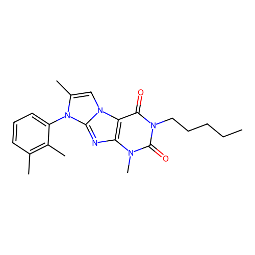 6-(2,3-Dimethylphenyl)-4,7-dimethyl-2-pentylpurino[7,8-a]imidazole-1,3-dione structure