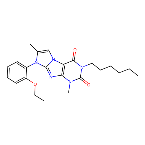 6-(2-Ethoxyphenyl)-2-hexyl-4,7-dimethylpurino[7,8-a]imidazole-1,3-dione structure