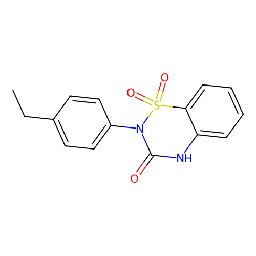 2-(4-ethylphenyl)-2H-1,2,4-benzothiadiazin-3-ol 1,1-dioxide structure