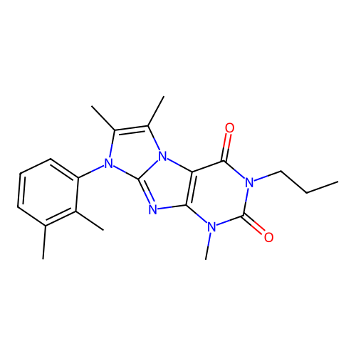6-(2,3-Dimethylphenyl)-4,7,8-trimethyl-2-propylpurino[7,8-a]imidazole-1,3-dione structure