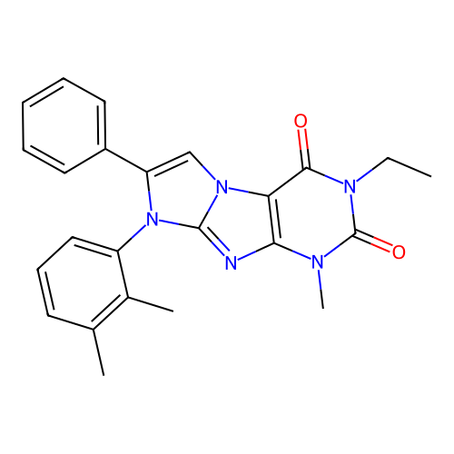 6-(2,3-Dimethylphenyl)-2-ethyl-4-methyl-7-phenylpurino[7,8-a]imidazole-1,3-dione structure