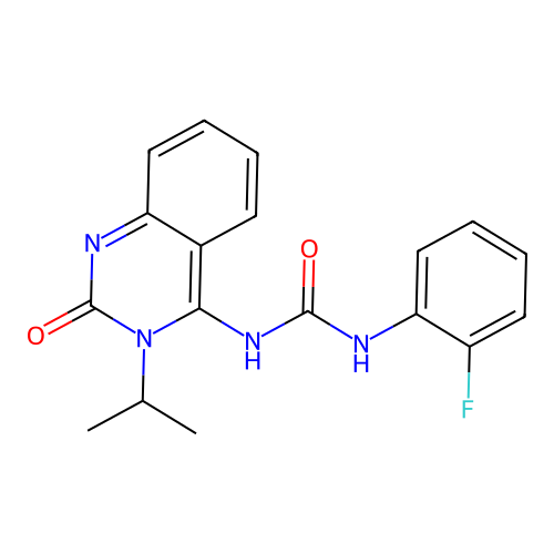 1-(2-Fluorophenyl)-3-(2-oxo-3-propan-2-ylquinazolin-4-yl)urea structure