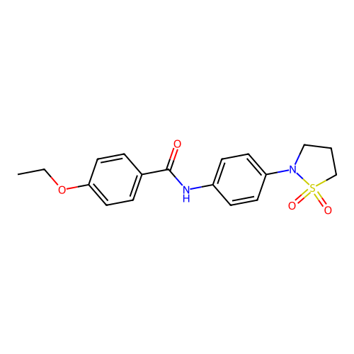 N-(4-(1,1-dioxidoisothiazolidin-2-yl)phenyl)-4-ethoxybenzamide structure