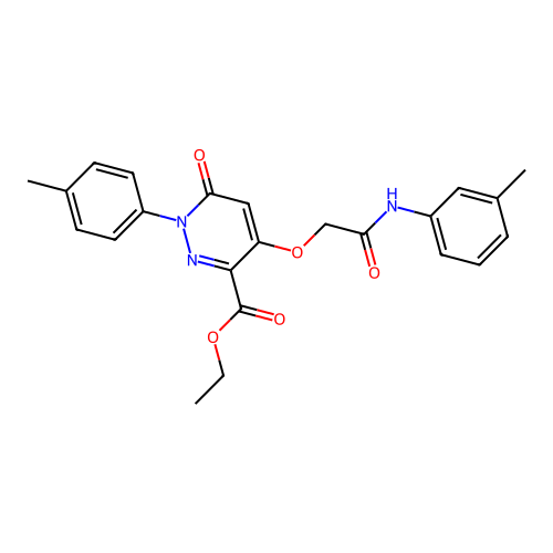 ethyl 4-[2-(3-methylanilino)-2-oxoethoxy]-1-(4-methylphenyl)-6-oxopyridazine-3-carboxylate structure