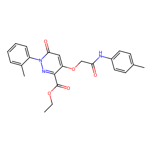 ethyl 1-(2-methylphenyl)-4-{[(4-methylphenyl)carbamoyl]methoxy}-6-oxo-1,6-dihydropyridazine-3-carboxylate structure