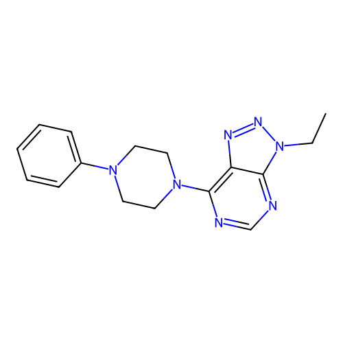 3-Ethyl-7-(4-phenylpiperazin-1-yl)triazolo[4,5-d]pyrimidine structure