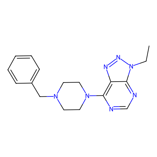 7-(4-Benzylpiperazin-1-yl)-3-ethyltriazolo[4,5-d]pyrimidine structure