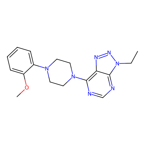 3-Ethyl-7-[4-(2-methoxyphenyl)piperazin-1-yl]triazolo[4,5-d]pyrimidine structure
