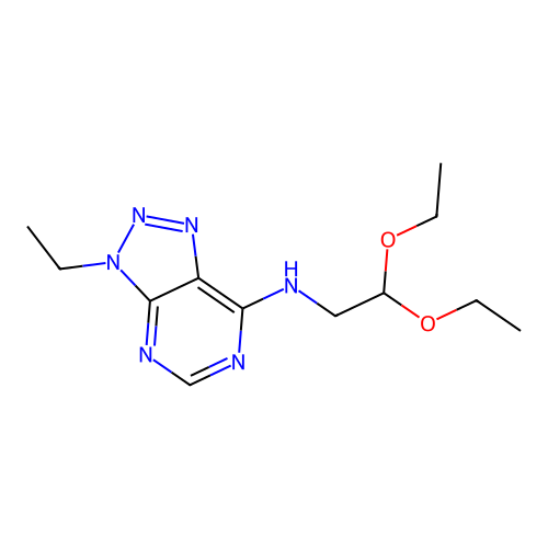 N-(2,2-diethoxyethyl)-3-ethyl-3H-[1,2,3]triazolo[4,5-d]pyrimidin-7-amine structure