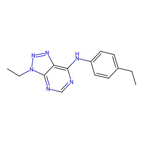 3-ethyl-N-(4-ethylphenyl)-3H-[1,2,3]triazolo[4,5-d]pyrimidin-7-amine structure