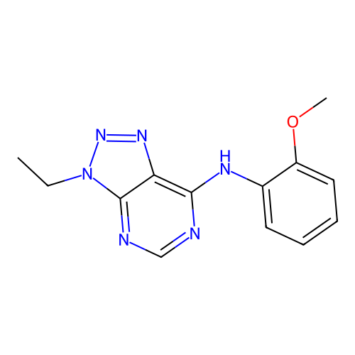 3-ethyl-N-(2-methoxyphenyl)-3H-[1,2,3]triazolo[4,5-d]pyrimidin-7-amine structure
