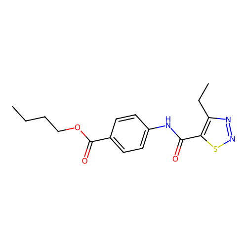 Butyl 4-[(4-ethylthiadiazole-5-carbonyl)amino]benzoate structure