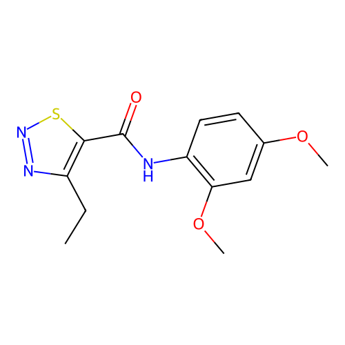 N-(2,4-dimethoxyphenyl)-4-ethyl-1,2,3-thiadiazole-5-carboxamide structure