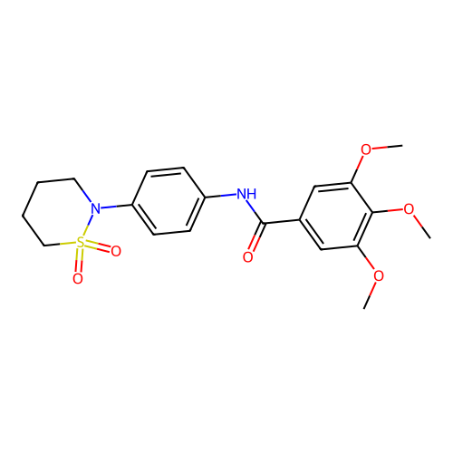 N-[4-(1,1-dioxothiazinan-2-yl)phenyl]-3,4,5-trimethoxybenzamide structure