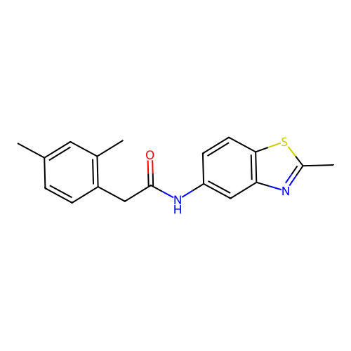 2-(2,4-dimethylphenyl)-N-(2-methylbenzo[d]thiazol-5-yl)acetamide structure