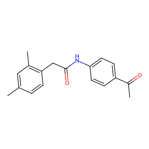 N-(4-acetylphenyl)-2-(2,4-dimethylphenyl)acetamide structure