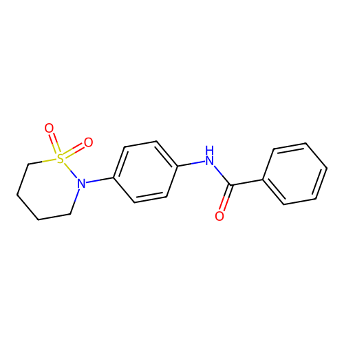 N-[4-(1,1-dioxothiazinan-2-yl)phenyl]benzamide structure