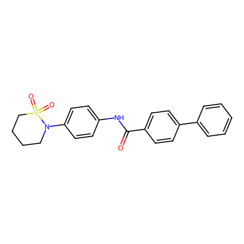 N-[4-(1,1-dioxothiazinan-2-yl)phenyl]-4-phenylbenzamide structure