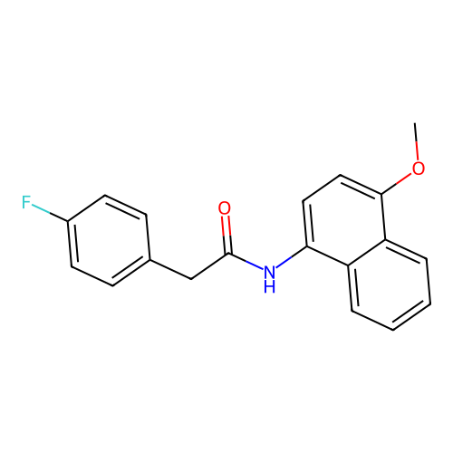 2-(4-fluorophenyl)-N-(4-methoxynaphthalen-1-yl)acetamide structure