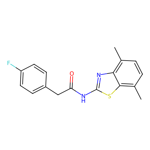 N-(4,7-dimethylbenzo[d]thiazol-2-yl)-2-(4-fluorophenyl)acetamide structure