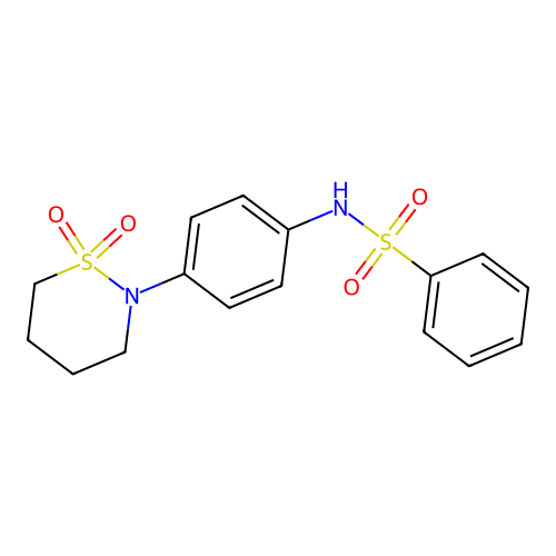 N-[4-(1,1-dioxothiazinan-2-yl)phenyl]benzenesulfonamide structure