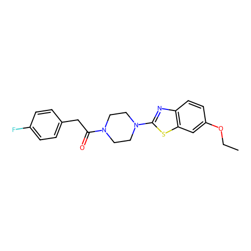 1-(4-(6-Ethoxybenzo[d]thiazol-2-yl)piperazin-1-yl)-2-(4-fluorophenyl)ethanone structure
